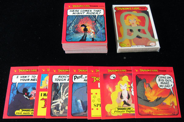 1983 Fleer Dragons Lair Rub Off Game & Sticker Set (NM/MT)  